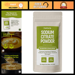 Sodium Citrate Powder 1 LB – Food Grade pH Buffer & Emulsifier for Creamy Sauces