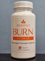 Bravenly BURN Extreme, Glucose Support Thermogenic Aging Weight 60 Capsules NEW.