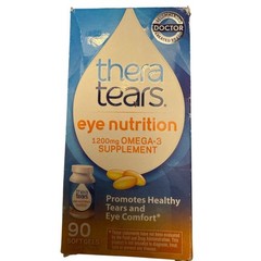 Thera Tears Eye Nutrition Omega-3 Supplement Softgels 1200mg 90 Count 08/2027