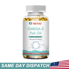 Omega 3 Fish Oil Capsules EPA & DHA Heart Health Enhance Cognitive Function 120p