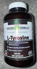 AMAZING FORMULAS L-Tyrosine Supports Healthy Brain Function 500mg 180 Caps 04/27