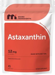 Astaxanthin Softgels 12mg MCT Oil Antioxidant Supplement 45 Count