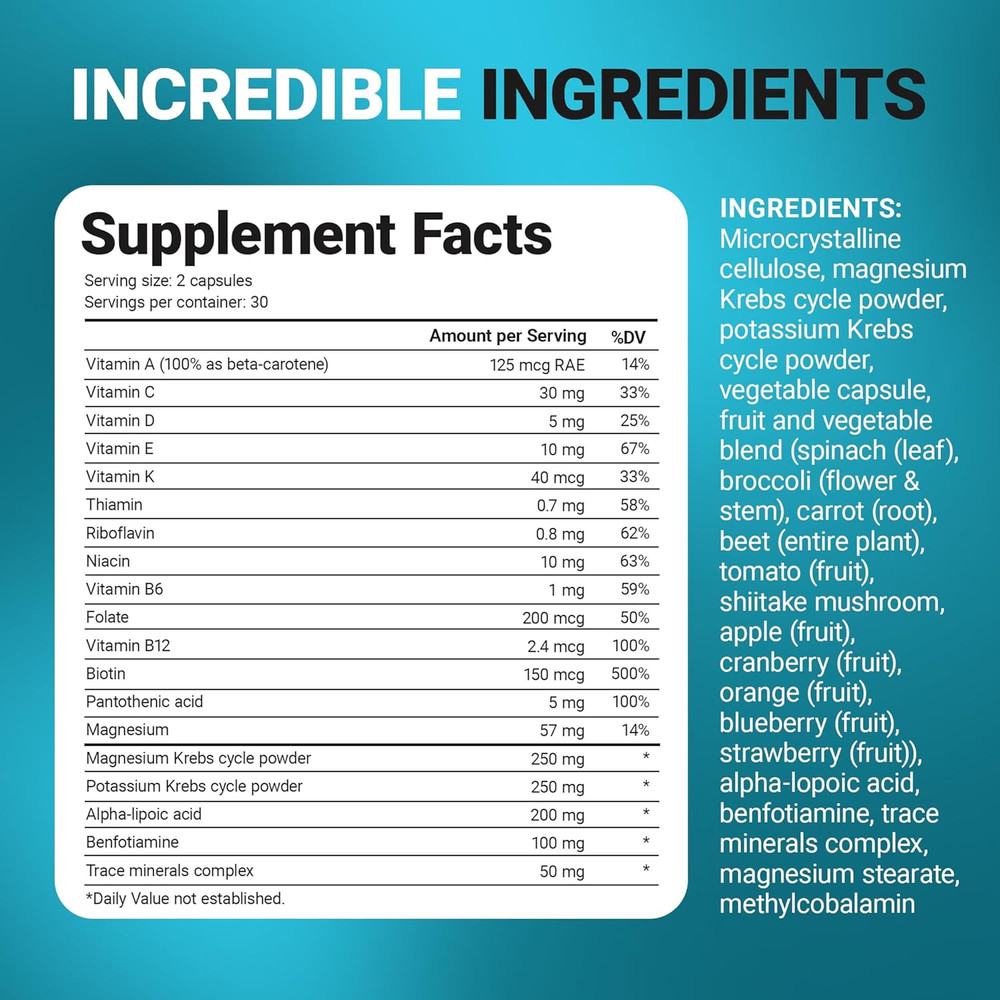 Dr. Berg Whole Food Multivitamin with Minerals – Daily Multivitamin for Men a…