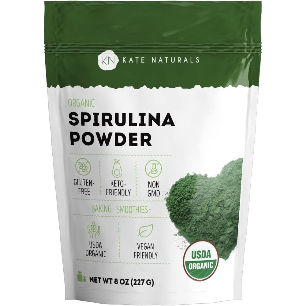 Organic Spirulina Powder Superfood Immune Support 8 oz USDA Certified