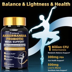 Akkermansia Muciniphila Probiotic Supplement Support Gut Health 60ct Exp 05/2027