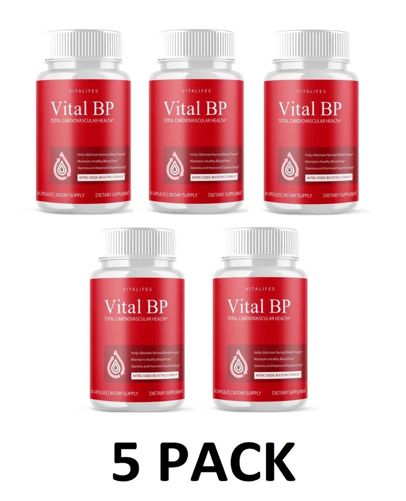 (5 Pack) Vital BP Advanced Blood Support Vitamin Formula VitalBP (300 Capsules)