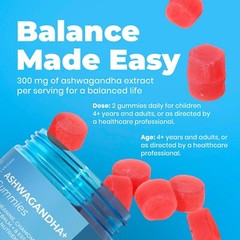2 Pack Ashwagandha Gummies Calm, Relaxation, and Immune Support GABA L-Theanine