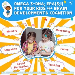 Nextdia Omega 3 (EPA/DHA) Filled Gummies for Kids Teen with Multivitamin, Calciu
