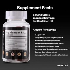 NewCore Gummies designed for Men, NewCore Advanced Male Health Support 60 Gummie