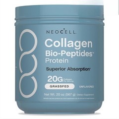 NeoCell Collagen Powder， Bio-Peptides Grass-Fed Unflavored Skin Joint Support
