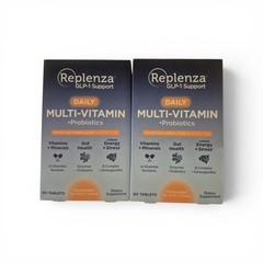 Replenza GLP-1 Support Daily Probiotics Supplement (2 Packs) 60 Tablets ea