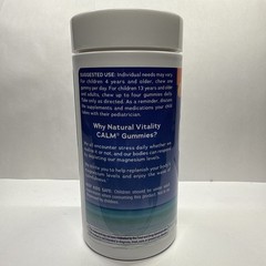 NATURAL VITALITY CALM Gummies – Magnesium Citrate Orange Flavored (60 Vegan) New