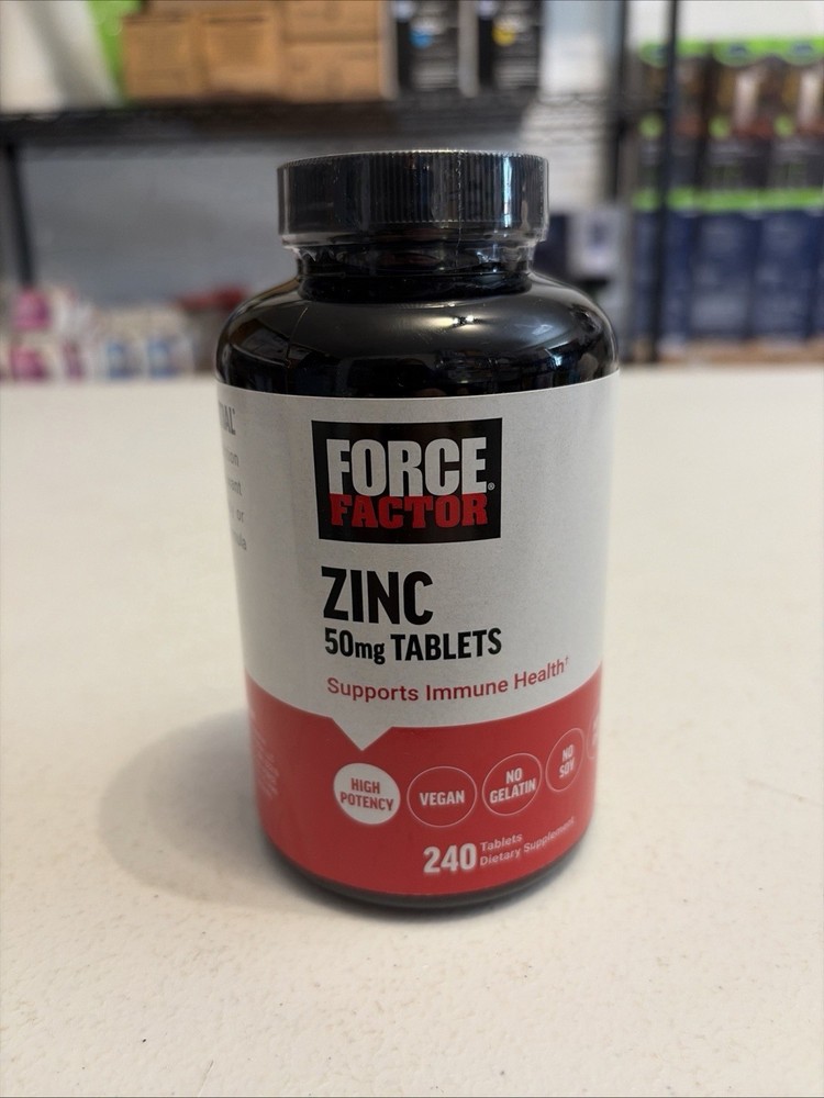 Force Factor ZINC 50mg Tablets Supports immune health 240 Tablets