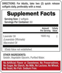 120 Lavender Extract Softgels – 1600 mg for Enhanced Absorption & Wellness