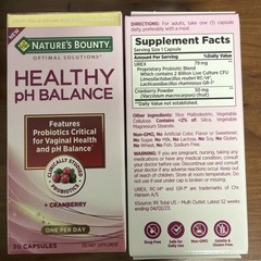 2 Pack Nature’s Bounty Healthy pH BALANCE 30 Capsules Cranberry Exp 08/26