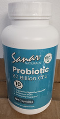 Sanar Naturals Probiotic 60 billion CFU, 10 Strains/120 Capsules