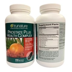 pack of 2-trunature Prostate Plus Health Complex, 250 Softgels with Saw Palmento