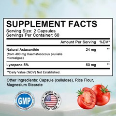 Astaxanthin & Lycopene – Supports Skin, Eye, Joint and Heart Health