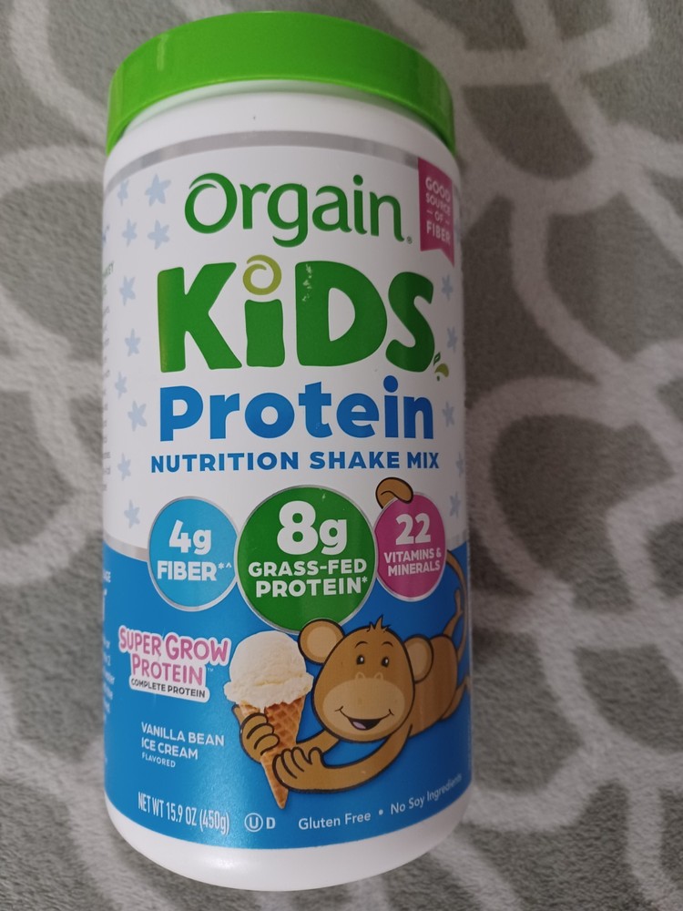 Orgain Kids Protein Nutrition Shake Mix Vanilla Bean Ice Cream 15.9 Oz