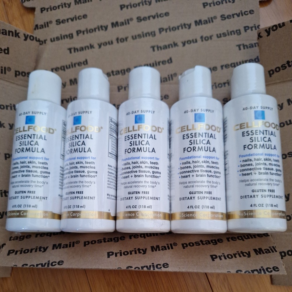 5 Bottles Cellfood Essential Silica Formula 4 Oz by Lumina Health