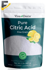 Viva Doria 100% Pure Citric Acid Food Grade Fine Grain 2 lb 907 g