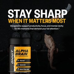 ONNIT Alpha Brain Nootropic Brain Supplement for Focus, Memory, Mental Clarit…