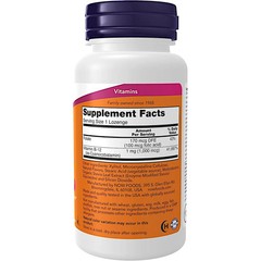 NOW Foods B12 with Folic Acid 1000 mcg., 250 Lozenges