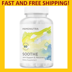PrimoNutra SOOTHE Joint Support Supplement 60 Capsules – 2 per serving 3/25 B11