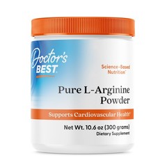 Doctors Best Pure L-Arginine Powder – L 10.6 Ounce (Pack of 1), No Color