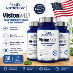3 Pack 1MD Nutrition Vision MD Eye Vitamin CARMIS Formula – 30 Softgels | US.