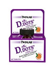 Twinlab Vitamin D3 1000 + K2 Dots – Bone & Heart Health – Immune Support 60 Tabs