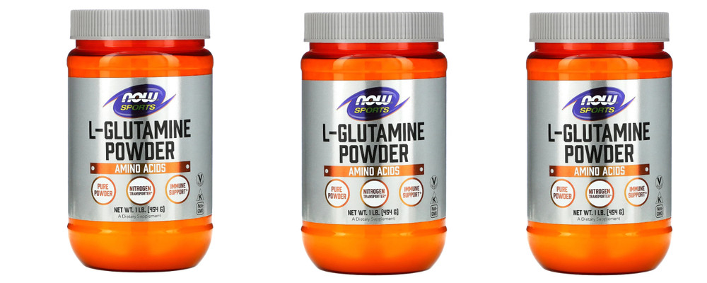 Now Foods L-Glutamine Powder 1 lbs 454 g GMP Quality Assured, Kosher, Vegan,