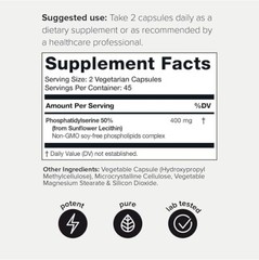 Phosphatidylserine – 400Mg Formula – World’S First 50% Purity – Highest Purity i