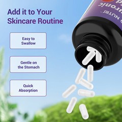 Hyaluronic Acid Supplements + Vitamin C Biotin 240 Capsules 250mg Skin Hydration