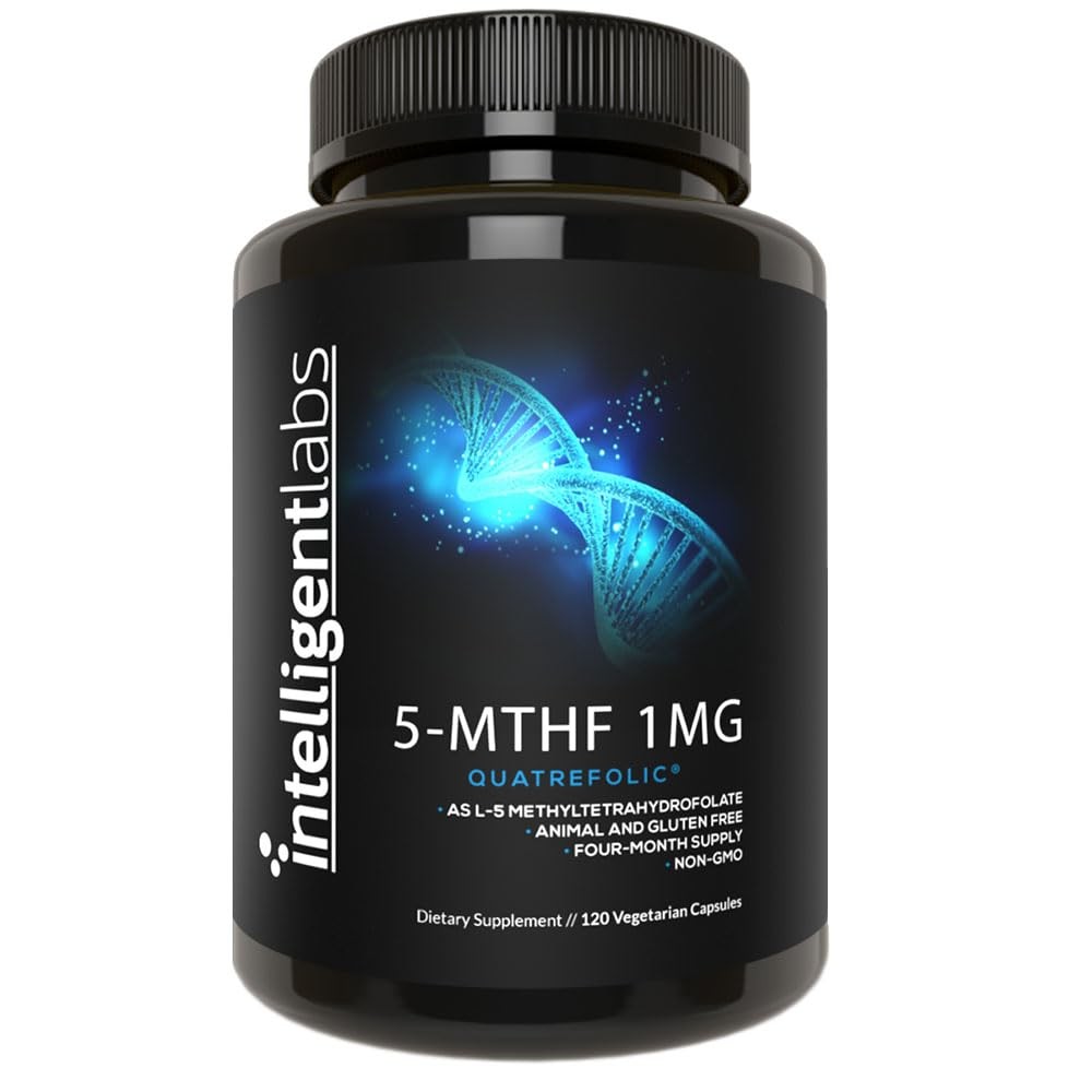 Intelligent Labs 1MG 5-MTHF Methylfolate, 120 Capsules, 120 Days Supply, Best…