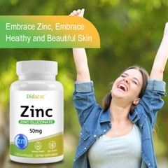 Zinc GLUCONATE 50mg,Immune Support & Antioxidant Supplement,Promotes Skin Health