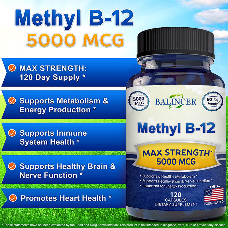 Methyl B-12, supports healthy metabolism, brain and nerve function, energy