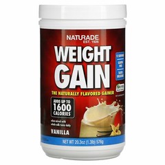 Naturade, Weight Gain, Vanilla, 20.3 oz (576 g), 12 Servings, Gluten Free