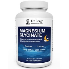 Dr. Berg Magnesium Glycinate 90ct – 4in1 Chelated for Muscle, Nerve, Sleep & …