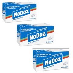 NoDoz Alertness Aid 60 cplts Each (Pack of 3)
