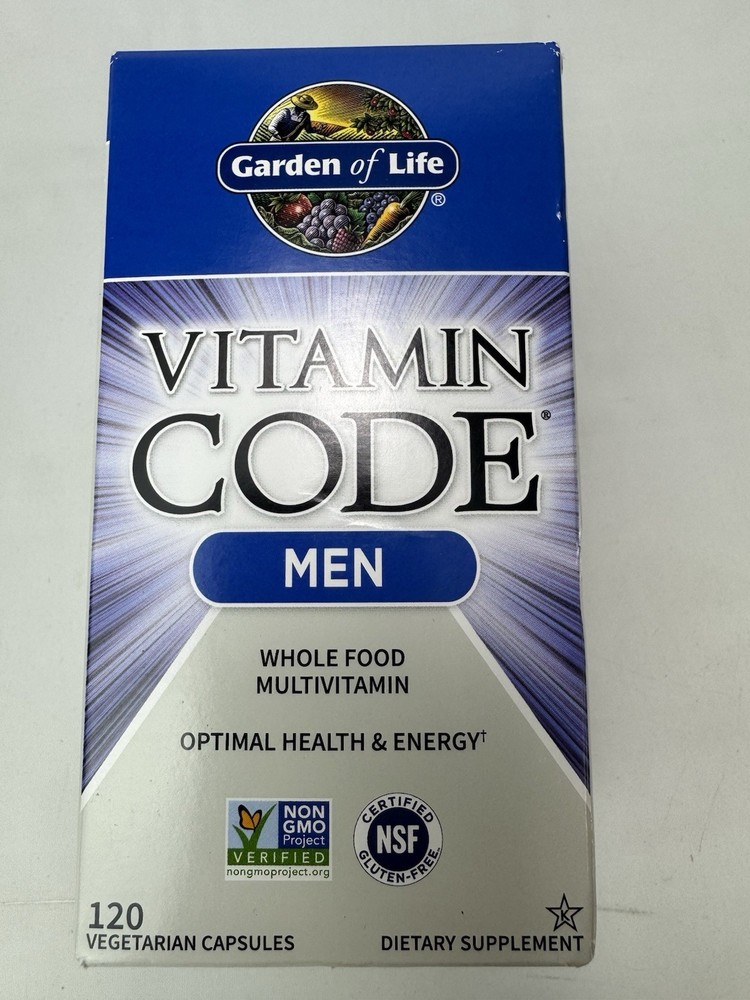 Garden of Life Vitamin Code Men Whole Food Multivitamin 120 Capsules
