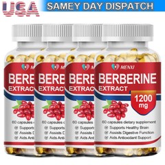 Berberine 1200mg – High Potency Berberine Capsules – 120PC – Blood Sugar Support