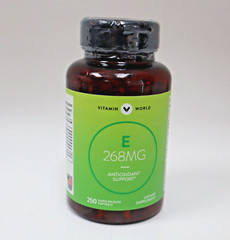Vitamin World E 268MG Antioxidant Support 250 Rapid Release Softgels – NEW