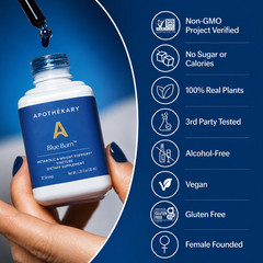Apothékary Blue Burn Herbal Tincture Metabolic Weight Energy Support 30mL