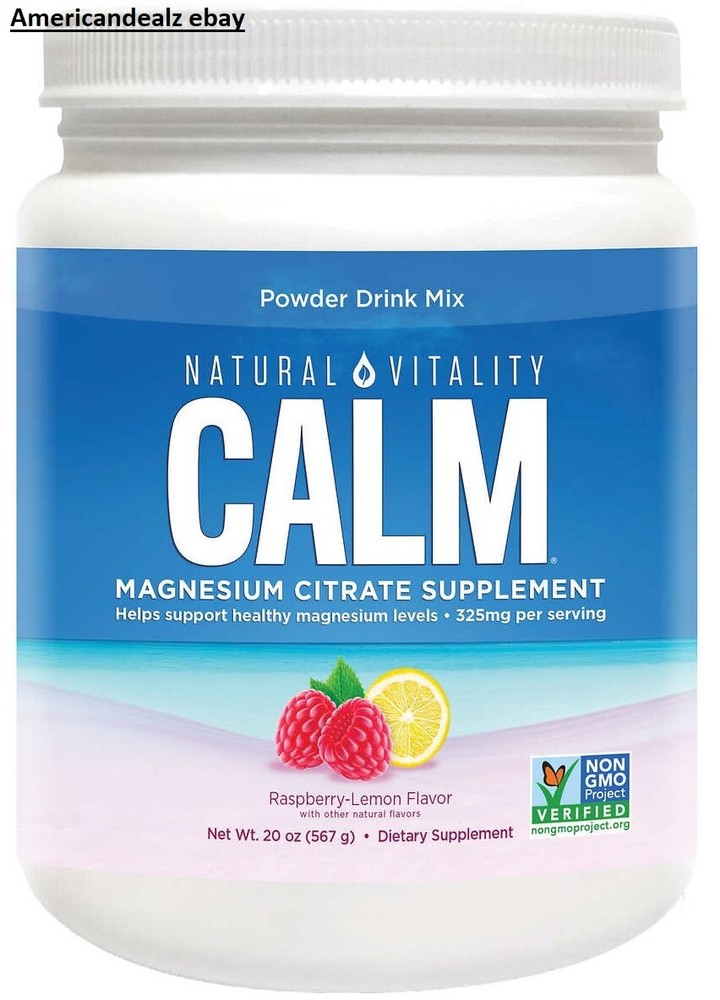 Natural Vitality Calm Anti-Stress Supplement Raspberry Lemon Choose 8oz OR 20 oz