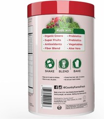 Country Farms Super Greens – Alkalizing Formula Berry 300 grams (Pack of 3)