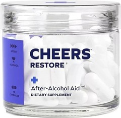 3 Bottles Cheers Restore Supplement w/ DHM + L-Cysteine – After-Alcohol assist