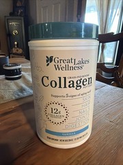 Great Lakes Wellness Grass-Fed Bovine Collagen Peptides Vanilla 10oz Exp 8/2028