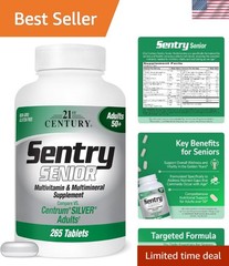 Sentry Senior Tablets, 265 Count
