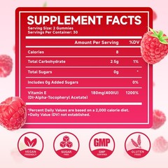 MEENCCD 2 Pack Vitamin E Gummies, 180 mg 400 IU dlAlpha, Daily Skin Support, …